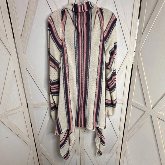 Torrid Ivory Stripe Drape Front Cardigan - Picture 4 of 8